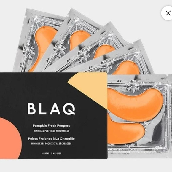 NIB BLAQ Treatment Pumpkin Fresh Peepers Stimulating Hyaluronic Acid Eye Mask - Picture 8 of 11